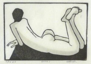 Nude I - Wood Block by David Witbeck