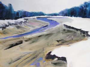 Winter River by Janis Sanders
